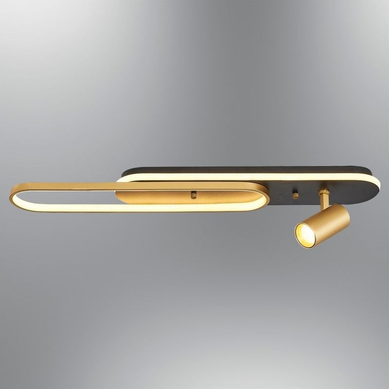 Casa si Gradina - Corpuri si surse de iluminat - Plafoniere, aplice si spoturi - Aplică perete Opviq, metal, 84 x 13 x 14 cm, negru/auriu, 701CHD1560 - Infinity.ro