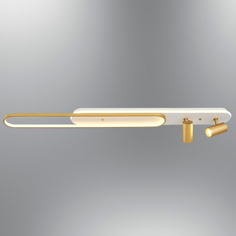 Casa si Gradina - Corpuri si surse de iluminat - Plafoniere, aplice si spoturi - Aplică perete Opviq, metal, 125 x 13 x 14 cm, alb/auriu, 701CHD1561 - Infinity.ro