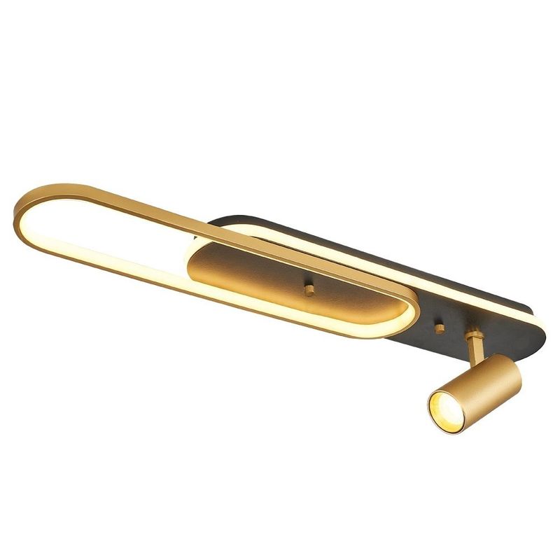 Casa si Gradina - Corpuri si surse de iluminat - Plafoniere, aplice si spoturi - Aplică perete Opviq, metal, 84 x 13 x 14 cm, negru/auriu, 701CHD1560 - Infinity.ro