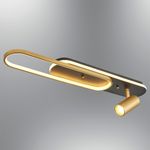 Casa si Gradina - Corpuri si surse de iluminat - Plafoniere, aplice si spoturi - Aplică perete Opviq, metal, 84 x 13 x 14 cm, negru/auriu, 701CHD1560 - Infinity.ro