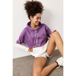 Fashion, accesorii si bijuterii - Femei - Imbracaminte femei - Hanorace femei - Hanorac femei Jumeon, 70% bumbac și 30% poliester, lila și alb, 215XHN2880 - S - Infinity.ro