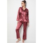 Fashion, accesorii si bijuterii - Femei - Lenjerie si pijamale femei - Pijamale femei - Set pijama femei Jumeon, 100% poliester, lila, 997MRE1209 - S-M - Infinity.ro