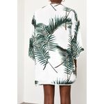 Fashion, accesorii si bijuterii - Femei - Imbracaminte femei - Camasi si bluze femei - Kimono Jumeon, 100% vâscoză, alb și verde, 215XHN1283 - M - Infinity.ro