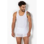 Fashion, accesorii si bijuterii - Barbati - Lenjerie si pijamale barbati - Lenjerie intima barbati - Maiou bărbați Jumeon, 50% bumbac, alb, 190MRE1148 - L - Infinity.ro