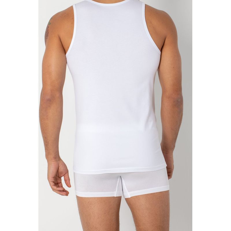 Fashion, accesorii si bijuterii - Barbati - Lenjerie si pijamale barbati - Lenjerie intima barbati - Maiou bărbați Jumeon, 50% bumbac, alb, 190MRE1148 - L - Infinity.ro