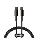 Laptop, Telefoane si Tablete - Telefoane mobile si accesorii - Accesorii Telefoane - Cabluri si adaptoare telefoane - Cablu Baseus Tungsten Gold USB-C 100W 2m negru - Infinity.ro