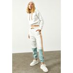 Fashion, accesorii si bijuterii - Femei - Imbracaminte femei - Costume si compleuri femei - Set pantaloni trening femei Jumeon, 70% bumbac și 30% poliester, alb, 215XHN1520 - 40 - Infinity.ro