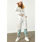 Fashion, accesorii si bijuterii - Femei - Imbracaminte femei - Costume si compleuri femei - Set pantaloni trening femei Jumeon, 70% bumbac și 30% poliester, alb, 215XHN1520 - 40 - Infinity.ro