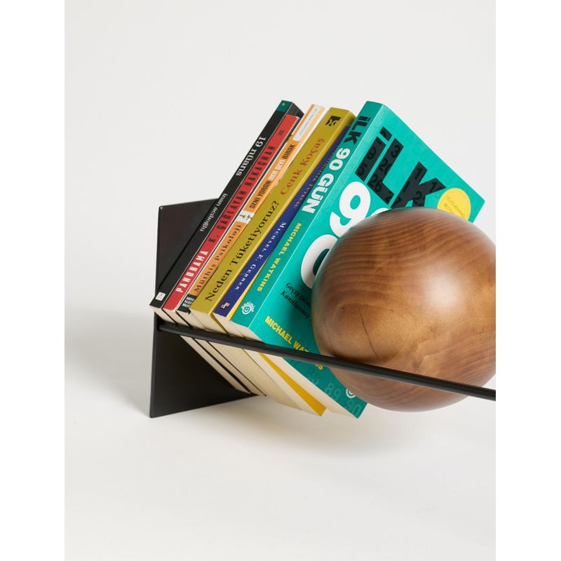 Carti si Birotica - Birotica - Accesorii de birou - Suporturi accesorii birou - Suport cărți Hanah Home, metal, 16.5 x 49 x 18 cm, negru, 438CTF1303 - Infinity.ro