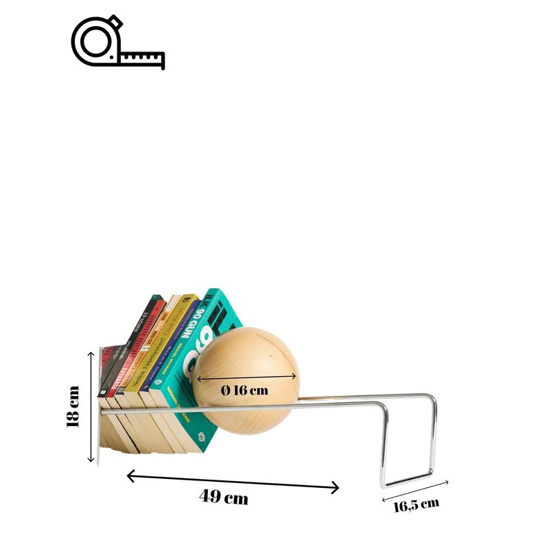Carti si Birotica - Birotica - Accesorii de birou - Suporturi accesorii birou - Suport cărți Hanah Home, metal, 16.5 x 49 x 18 cm, argintiu, 438CTF1302 - Infinity.ro
