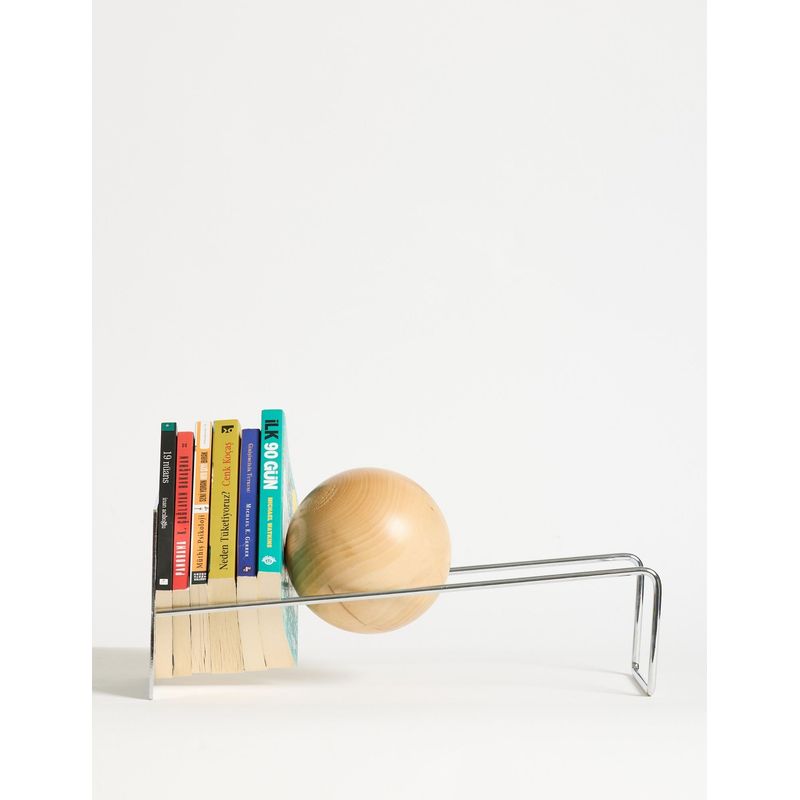 Carti si Birotica - Birotica - Accesorii de birou - Suporturi accesorii birou - Suport cărți Hanah Home, metal, 16.5 x 49 x 18 cm, argintiu, 438CTF1302 - Infinity.ro