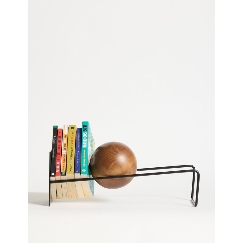 Carti si Birotica - Birotica - Accesorii de birou - Suporturi accesorii birou - Suport cărți Hanah Home, metal, 16.5 x 49 x 18 cm, negru, 438CTF1303 - Infinity.ro