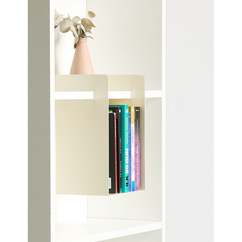 Carti si Birotica - Birotica - Accesorii de birou - Suporturi accesorii birou - Suport cărți Hanah Home, metal, 18 x 15.5 x 19 cm, crem, 438CTF1305 - Infinity.ro
