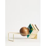 Carti si Birotica - Birotica - Accesorii de birou - Suporturi accesorii birou - Suport cărți Hanah Home, metal, 16.5 x 49 x 18 cm, antichizat auriu, 438CTF1301 - Infinity.ro