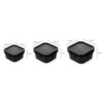 Casa si Gradina - Bucatarie si vesela - Organizare si depozitare bucatarie - Cutii alimentare - Set cutii depozitare (6 bucăți) Hermia, plastic, 17 x 17 x 8 cm, antracit, 318QUX1117 - Infinity.ro