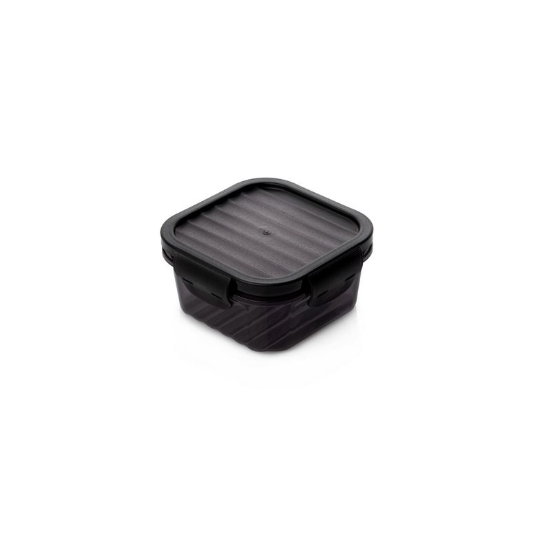 Casa si Gradina - Bucatarie si vesela - Organizare si depozitare bucatarie - Cutii alimentare - Set cutii depozitare (6 bucăți) Hermia, plastic, 17 x 17 x 8 cm, antracit, 318QUX1117 - Infinity.ro