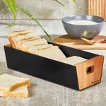 Casa si Gradina - Bucatarie si vesela - Organizare si depozitare bucatarie - Cutii alimentare - Cutie pâine Hermia, lemn, 28 x 14.5 x 9 cm, natural, 949FRB1302 - Infinity.ro
