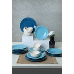 Casa si Gradina - Bucatarie si vesela - Vesela si tacamuri - Farfurii si boluri - Set veselă ceramică (18 bucăți) Hermia, ceramică, albastru și alb, 275KRM1969 - Infinity.ro