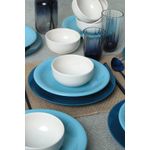 Casa si Gradina - Bucatarie si vesela - Vesela si tacamuri - Farfurii si boluri - Set veselă ceramică (18 bucăți) Hermia, ceramică, albastru și alb, 275KRM1969 - Infinity.ro