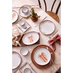 Casa si Gradina - Bucatarie si vesela - Vesela si tacamuri - Farfurii si boluri - Set mic dejun (14 bucăți) Hermia, porțelan, portocaliu, 710KTP3716 - Infinity.ro