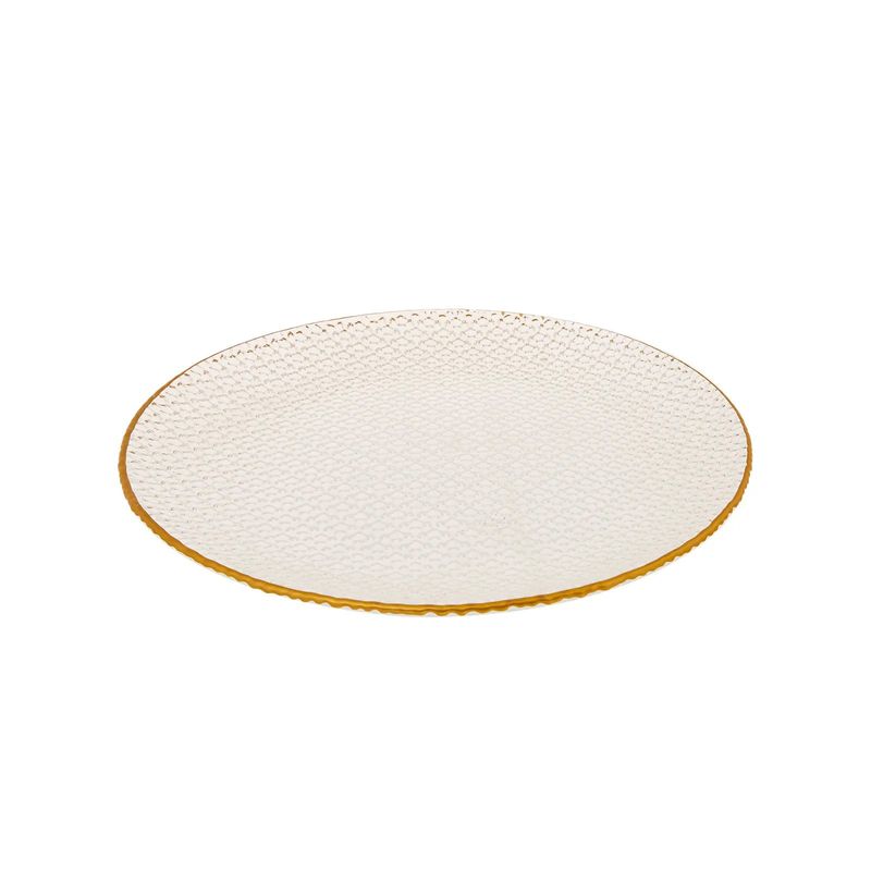 Casa si Gradina - Bucatarie si vesela - Vesela si tacamuri - Vesela desert - Set farfurii desert (7 bucăți) Hermia, sticlă, auriu, 216KRC1190 - Infinity.ro
