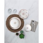 Casa si Gradina - Bucatarie si vesela - Vesela si tacamuri - Vesela pentru servire - Set veselă (24 bucăți) Hermia, porțelan, alb și portocaliu și verde și negru, 387GRP1377 - Infinity.ro