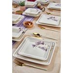 Casa si Gradina - Bucatarie si vesela - Vesela si tacamuri - Vesela pentru servire - Set veselă (24 bucăți) Hermia, ceramică, alb și mov, 759NRE1102 - Infinity.ro