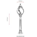 Casa si Gradina - Corpuri si surse de iluminat - Iluminat exterior - Felinare - Lampadar exterior Opviq, acrilic, 110 cm, negru/alb, 685AVN1210 - Infinity.ro