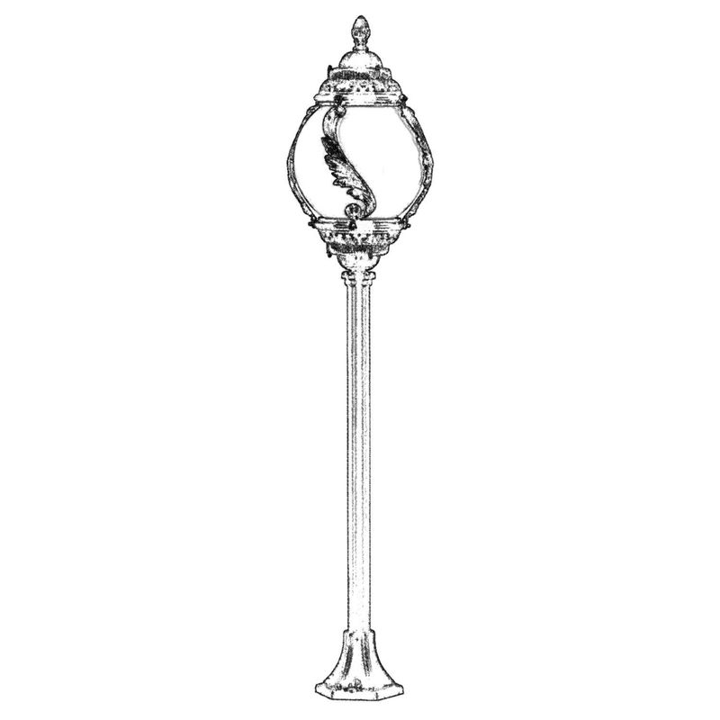 Casa si Gradina - Corpuri si surse de iluminat - Iluminat exterior - Felinare - Lampadar exterior Opviq, acrilic, 110 cm, negru/alb, 685AVN1208 - Infinity.ro