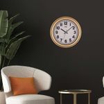 Casa si Gradina - Decoratiuni - Ceasuri - Ceas decorativ perete Wallxpert, sticlă, 34 x 34 cm, auriu, 705RGL1178 - Infinity.ro