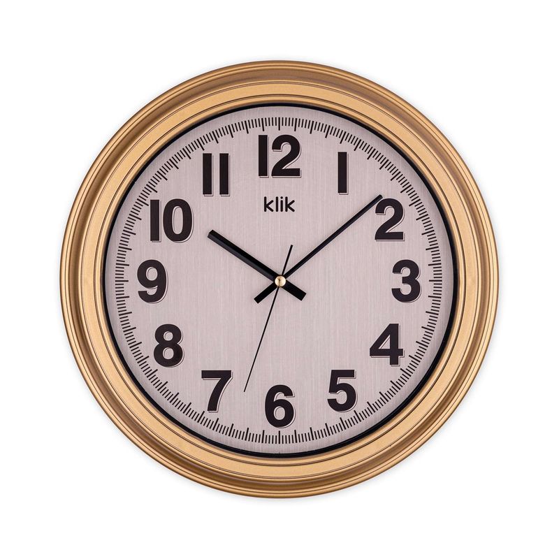 Casa si Gradina - Decoratiuni - Ceasuri - Ceas decorativ perete Wallxpert, sticlă, 34 x 34 cm, auriu, 705RGL1178 - Infinity.ro