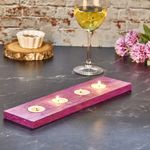 Casa si Gradina - Decoratiuni - Aromaterapie si lumanari - Suporturi lumanari - Suport lumânare Aberto Design, lemn, 9 x 35 cm, mov, 281MST2316 - Infinity.ro