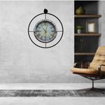 Casa si Gradina - Decoratiuni - Ceasuri - Ceas decorativ metal Wallxpert, metal, 58 x 7 x 65 cm, negru, 779TCM1130 - Infinity.ro