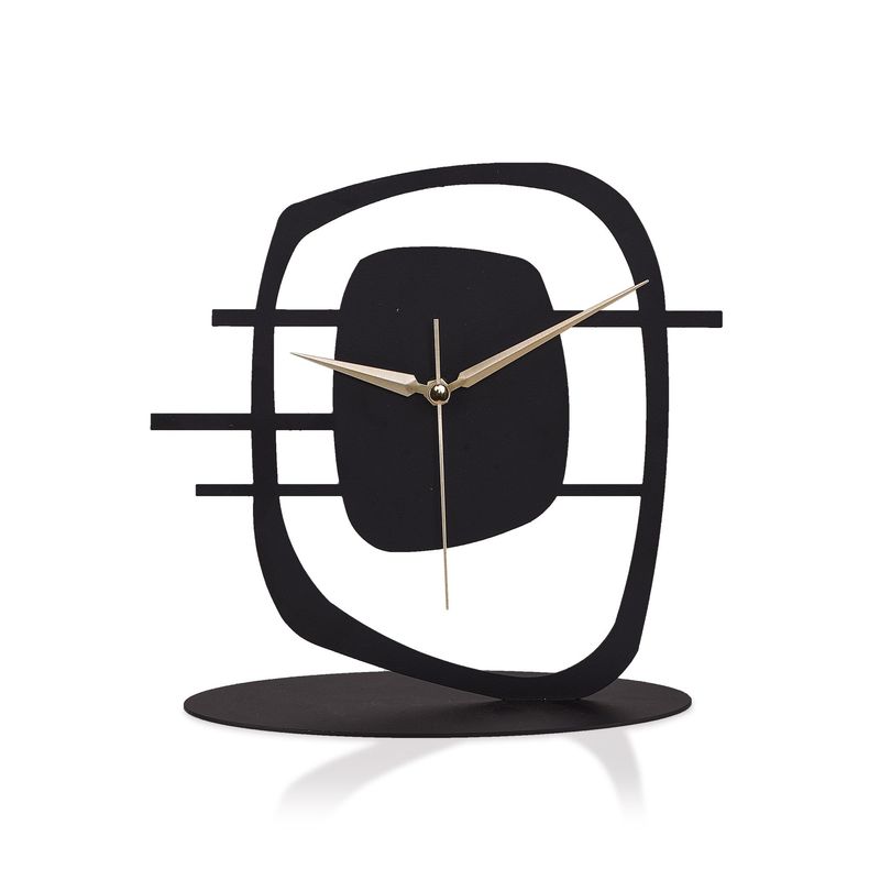 Casa si Gradina - Decoratiuni - Ceasuri - Ceas decorativ Aberto Design, metal, 21 x 23 cm, negru, 901LMN1148 - Infinity.ro