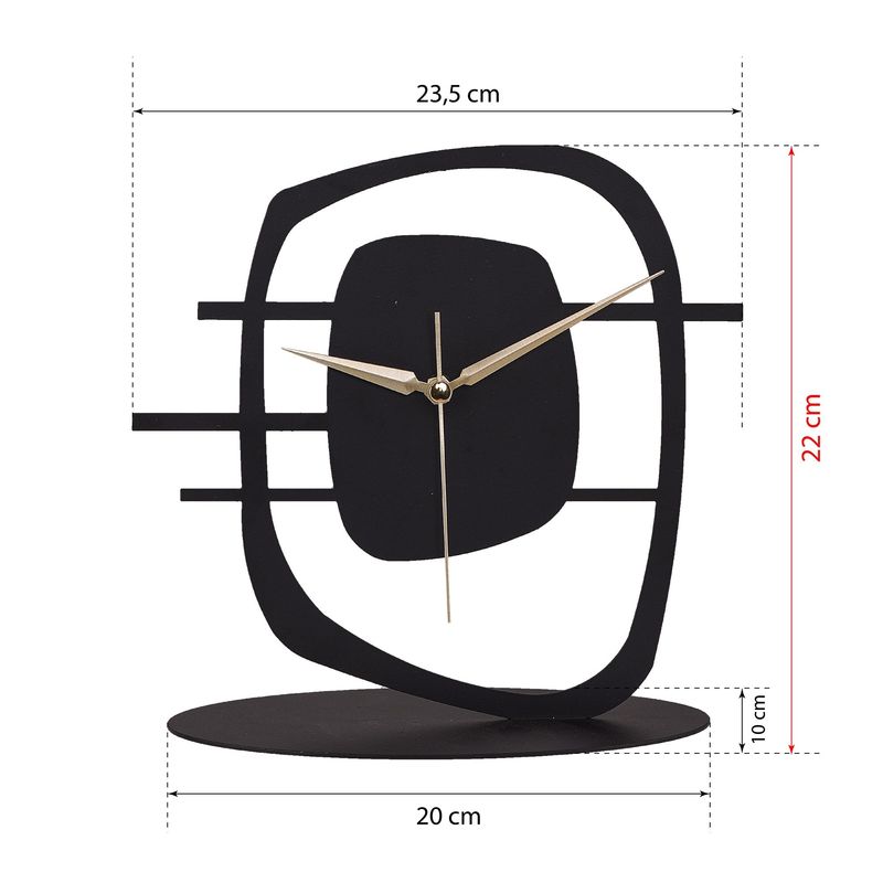 Casa si Gradina - Decoratiuni - Ceasuri - Ceas decorativ Aberto Design, metal, 21 x 23 cm, negru, 901LMN1148 - Infinity.ro