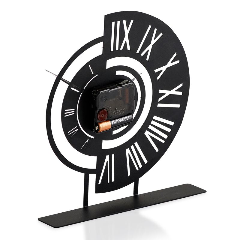 Casa si Gradina - Decoratiuni - Ceasuri - Ceas decorativ Aberto Design, metal, 25 x 23 cm, negru, 901LMN1154 - Infinity.ro