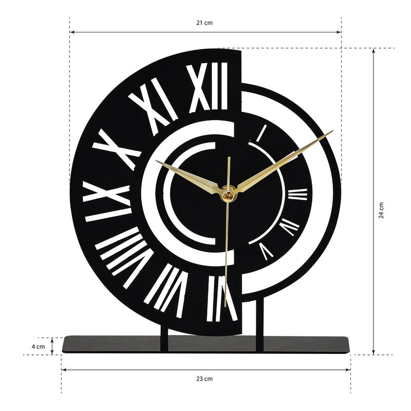 Casa si Gradina - Decoratiuni - Ceasuri - Ceas decorativ Aberto Design, metal, 25 x 23 cm, negru, 901LMN1154 - Infinity.ro
