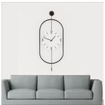 Casa si Gradina - Decoratiuni - Ceasuri - Ceas decorativ metal Wallxpert, metal, 35 x 7 x 85 cm, negru, 779TCM1114 - Infinity.ro
