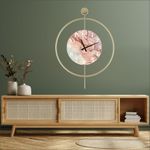 Casa si Gradina - Decoratiuni - Ceasuri - Ceas decorativ metal Wallxpert, metal, 58 x 7 x 80 cm, auriu, 779TCM1116 - Infinity.ro