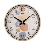 Casa si Gradina - Decoratiuni - Ceasuri - Ceas decorativ perete Wallxpert, sticlă, 38 x 38 cm, bej, 705RGL1142 - Infinity.ro