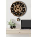 Casa si Gradina - Decoratiuni - Ceasuri - Ceas decorativ perete Wallxpert, MDF, 39 x 50 cm, nuc/negru, 332CDC1132 - Infinity.ro