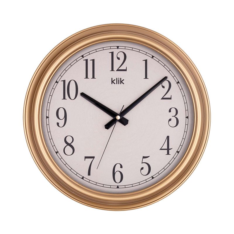 Casa si Gradina - Decoratiuni - Ceasuri - Ceas decorativ perete Wallxpert, sticlă, 38 x 38 cm, auriu, 705RGL1184 - Infinity.ro