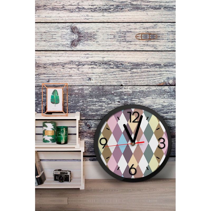 Casa si Gradina - Decoratiuni - Ceasuri - Ceas decorativ MDF Wallxpert, MDF, 36 x 36 x 1 cm, multicolor, 371VST1116 - Infinity.ro