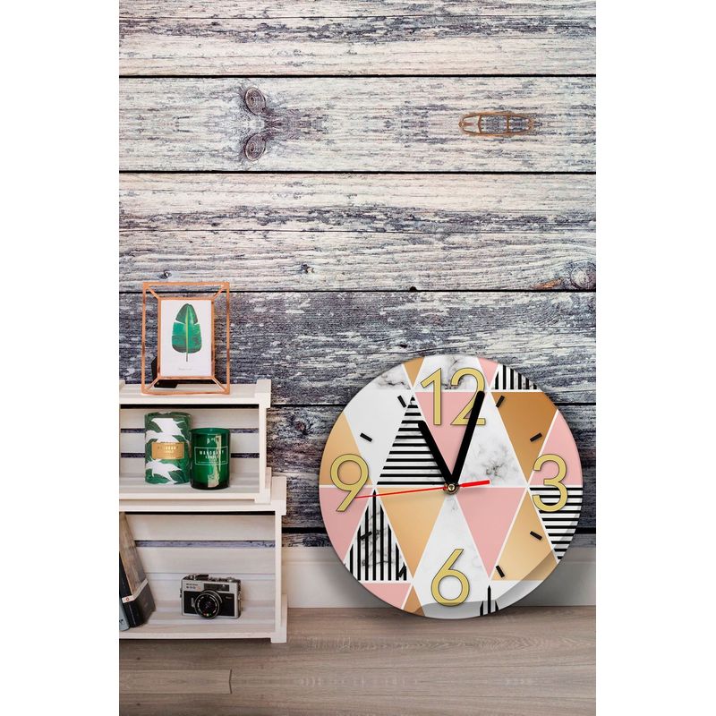 Casa si Gradina - Decoratiuni - Ceasuri - Ceas decorativ MDF Wallxpert, MDF, 36 x 36 x 1 cm, multicolor, 371VST1124 - Infinity.ro