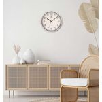 Casa si Gradina - Decoratiuni - Ceasuri - Ceas decorativ perete Wallxpert, sticlă, 30.5 x 30.5 cm, alb, 705RGL1169 - Infinity.ro