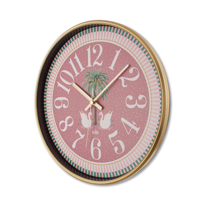 Casa si Gradina - Decoratiuni - Ceasuri - Ceas decorativ perete Wallxpert, sticlă, 30.5 x 30.5 cm, auriu, 705RGL1164 - Infinity.ro
