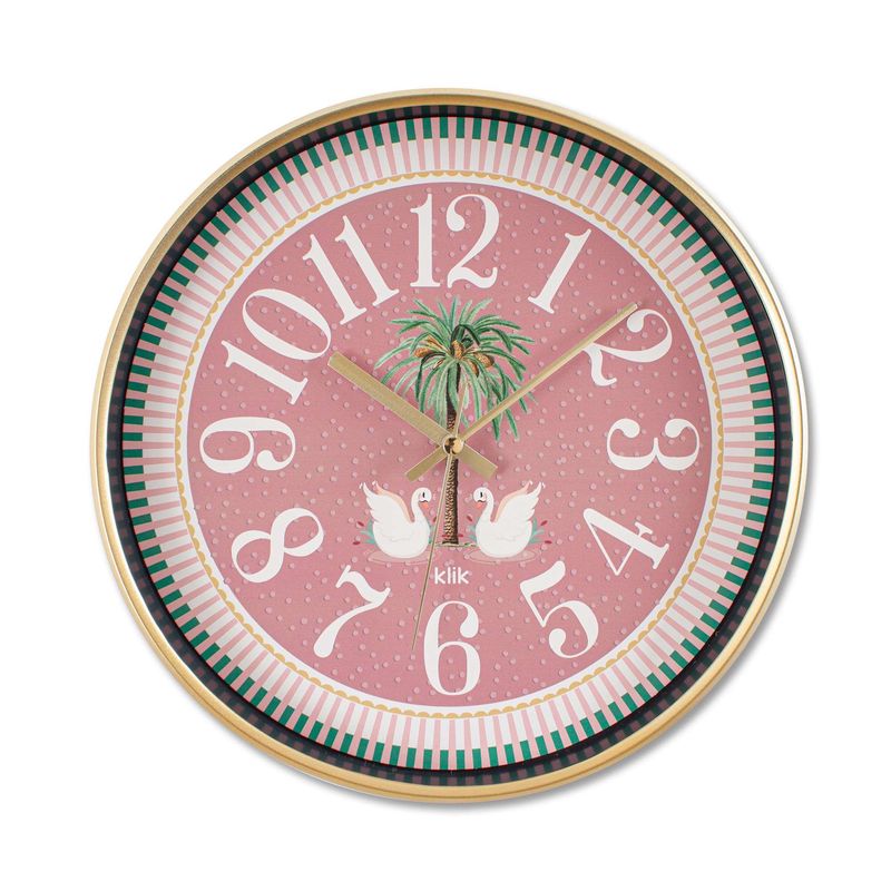 Casa si Gradina - Decoratiuni - Ceasuri - Ceas decorativ perete Wallxpert, sticlă, 30.5 x 30.5 cm, auriu, 705RGL1164 - Infinity.ro