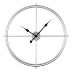 Casa si Gradina - Decoratiuni - Ceasuri - Ceas decorativ metal Wallxpert, oțel, 66 x 66 cm, argintiu, 705RGL1202 - Infinity.ro