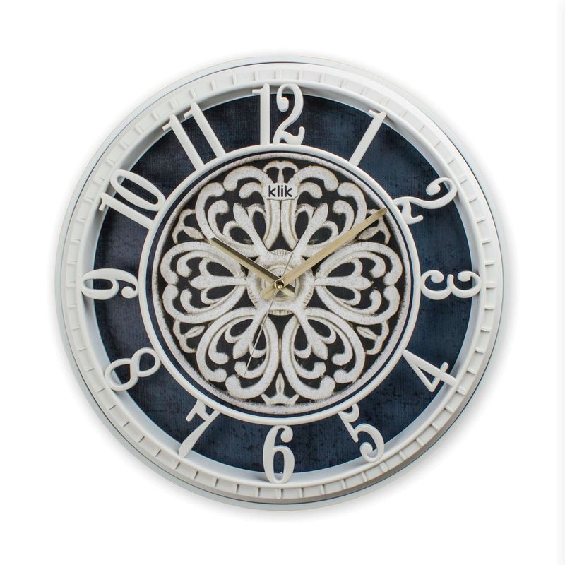 Casa si Gradina - Decoratiuni - Ceasuri - Ceas decorativ perete Wallxpert, sticlă, 40 x 40 cm, alb, 705RGL1128 - Infinity.ro