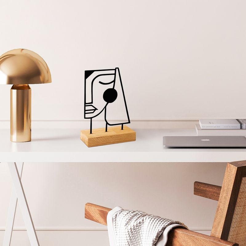 Casa si Gradina - Decoratiuni - Obiecte decorative - Accesorii decorative - Obiect decorativ Aberto Design, metal, 26 x 8 x 17 cm, lemn/negru, 565TNL1253 - Infinity.ro